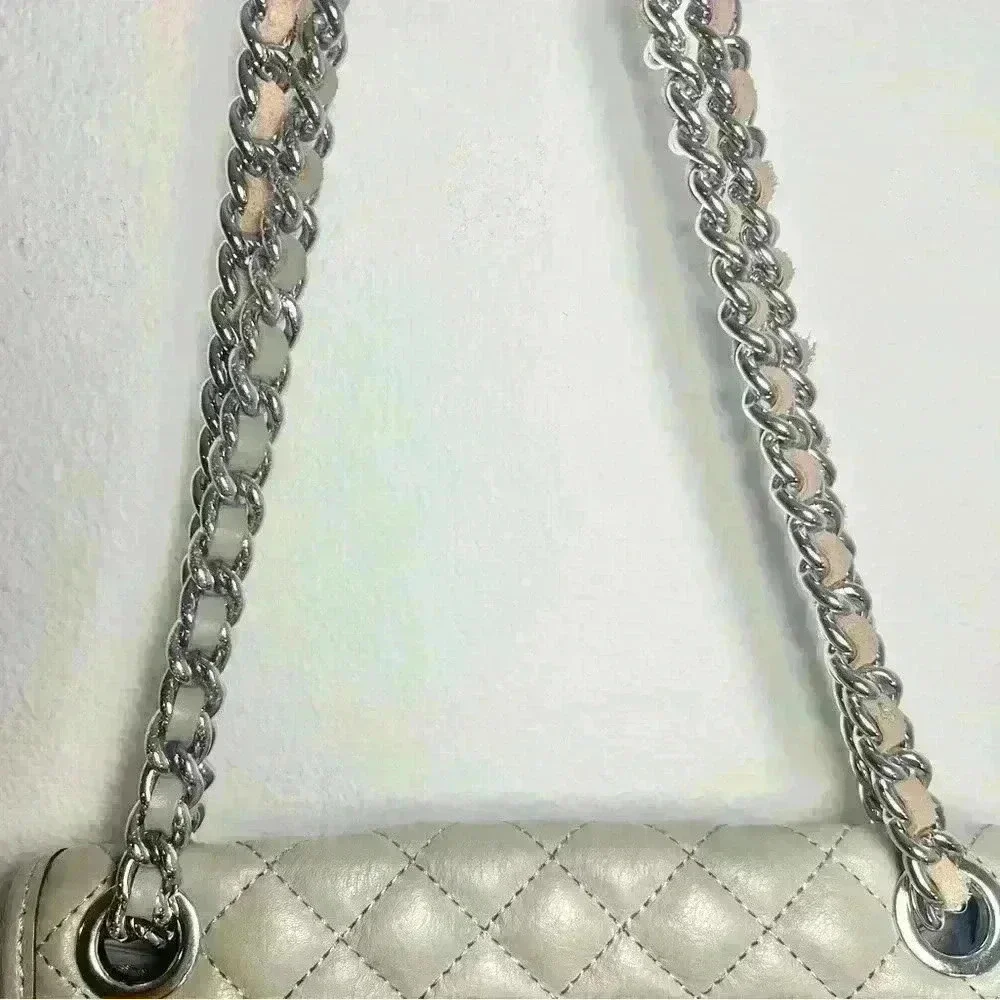 Rebecca Minkoff Shoulder Bag Quilted Mini Affair Light Gray Color - Picture 9 of 16